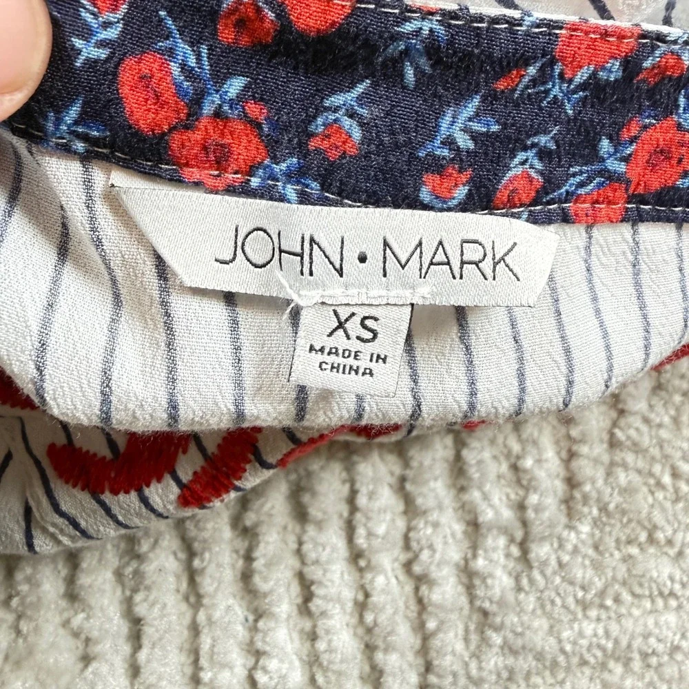 John Mark Tunic Top Women XS Tiered Boho Artsy Chic Peplum Whimsical Cottagrcore - Picture 7 of 10